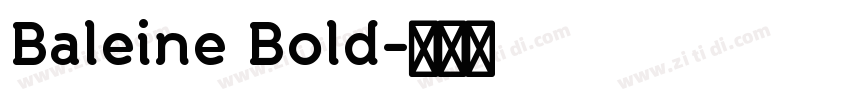 Baleine Bold字体转换